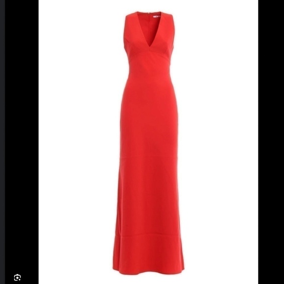 T BY ALEXANDER WANG  Crepe V-neck maxi dress NEW - Picture 1 of 11